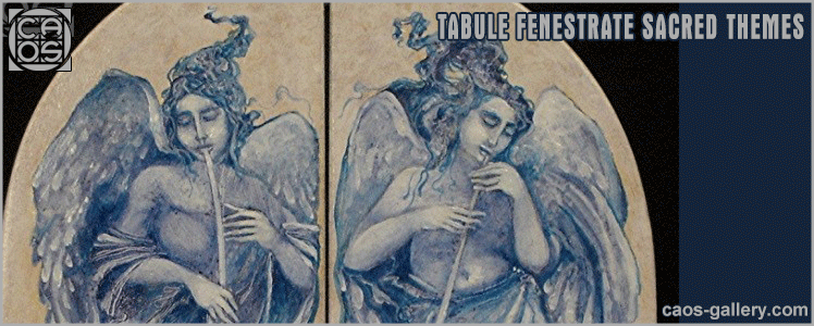 tabule fenestrate sacred themes painting on wood by mario eremita