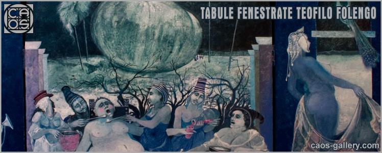 tabule fenestrate teofilo folengo painting on wood by mario eremita